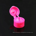 24/410 pink colour plastic material cap flip top